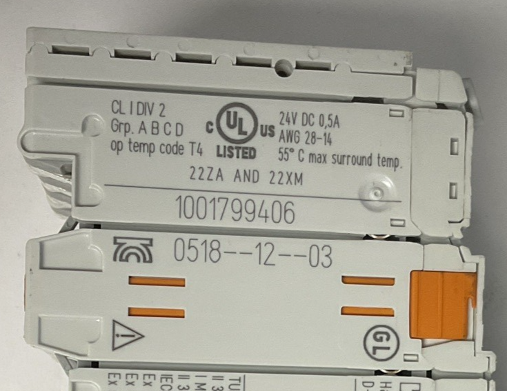 WAGO 753-530 OUTPUT MODULE 24VDC 0.5A 8DO***LOT OF 4***