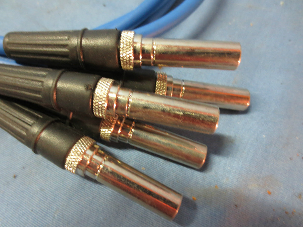 CANARE LV-61S 75-OHM 2-FOOT VIDEO COAXIAL CABLES - COAX - BLUE - LOT of 5 - 2'