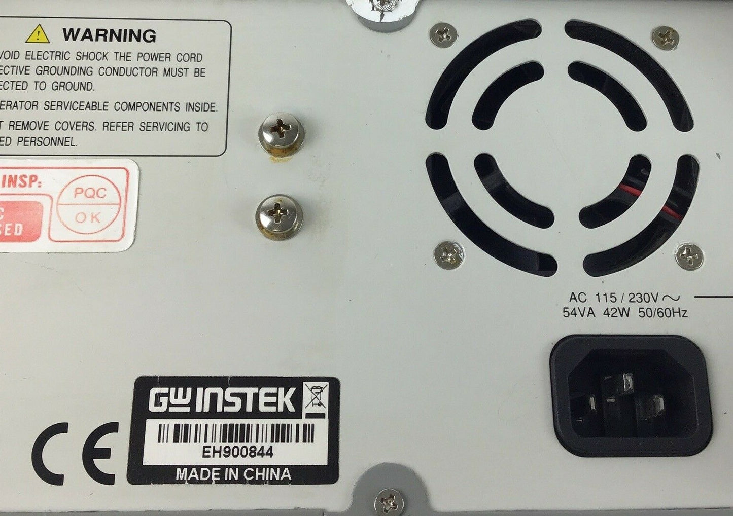 GWINSTEK FUNCTION GENERATOR GFG-3015 115/230VAC 54VA 42W 50/60HZ