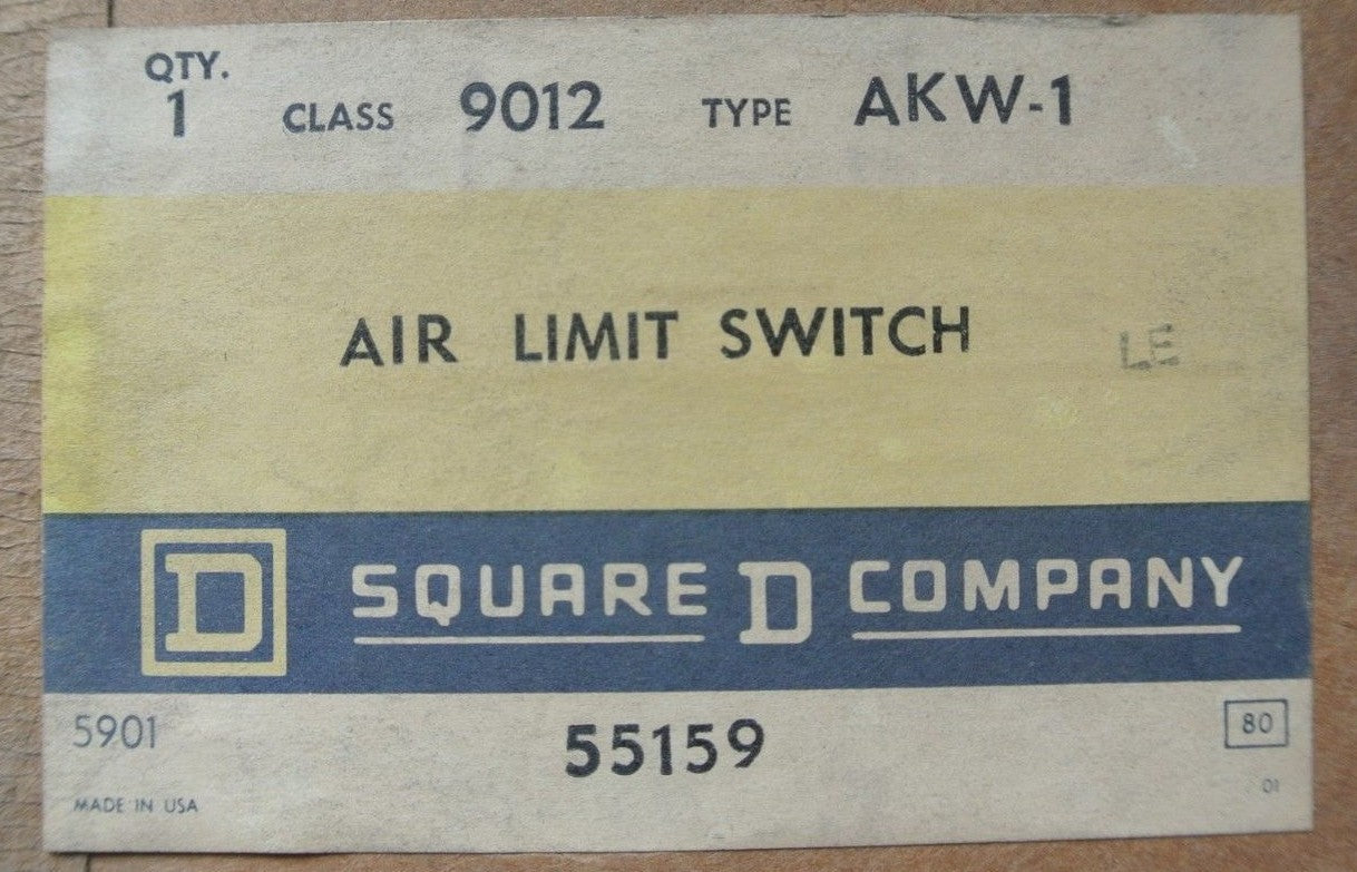 SQUARE D 9012 AKW-1 - AIR LIMIT SWITCH - NEW SURPLUS