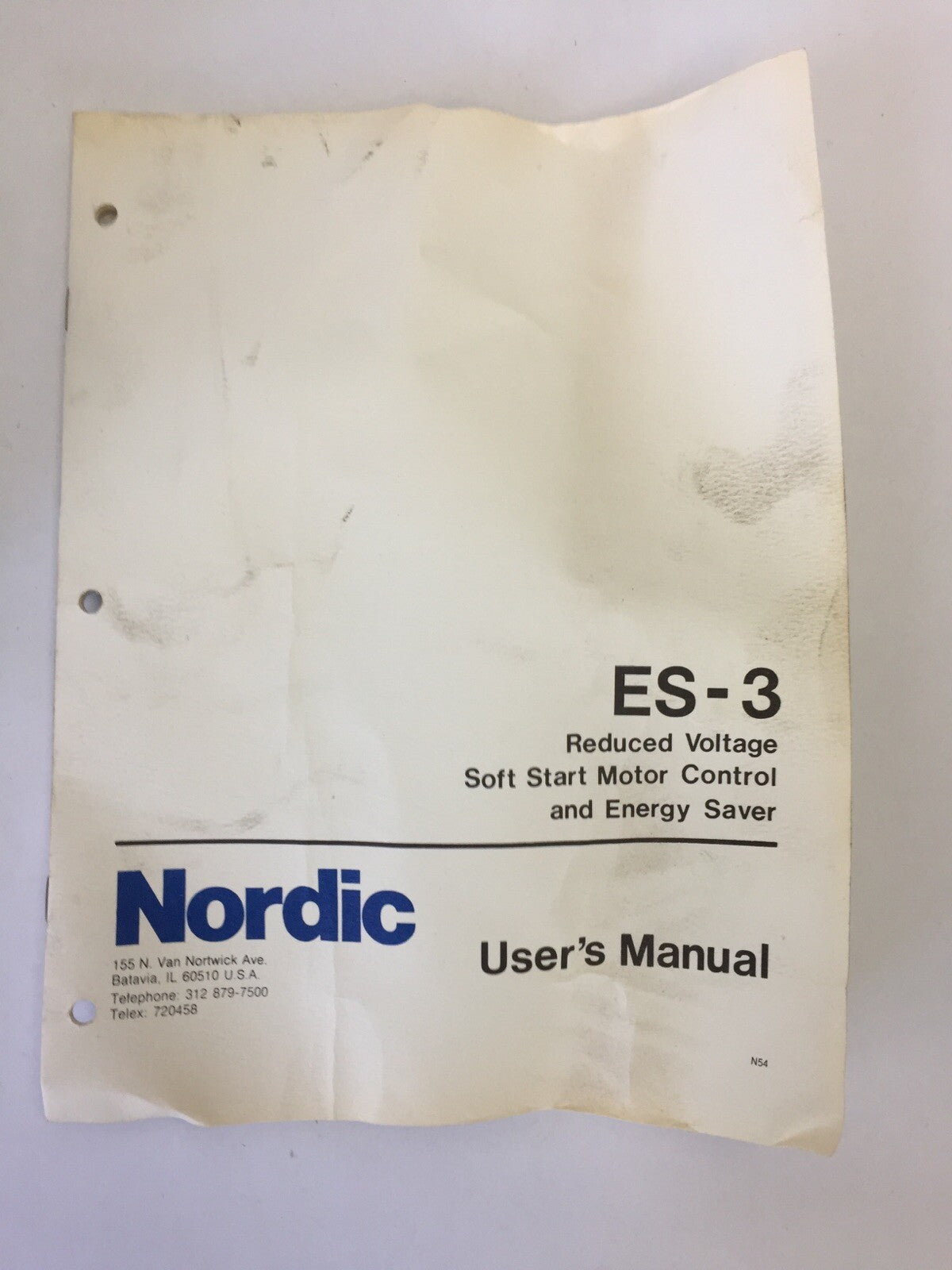 NORDIC ES-3 1334600 460V 60HZ 35AMP 20HP 3PHASE REDUCE VOLTAGE SOFT START