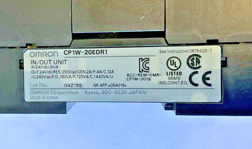 OMRON CP1W-20EDR1 EXPANSION MODULE 24VDC