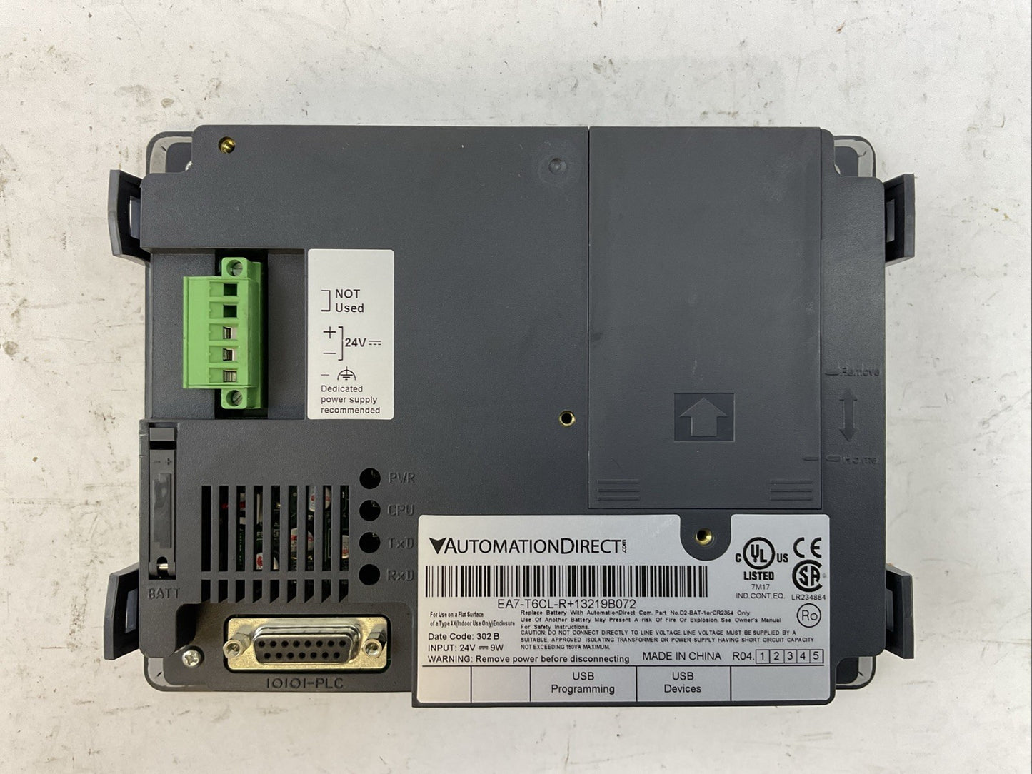 AUTOMATIONDIRECT EA7-T6CL-R+13219B072 24VDC 9W OPERATOR INTERFACE