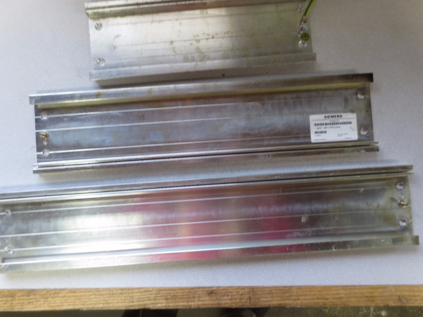 SIEMENS 1P 6ES7 390-1AF30-0AA0 THREE Pcs. DIN RAIL - 13-3/4", 20-7/8" & 25-3/8"