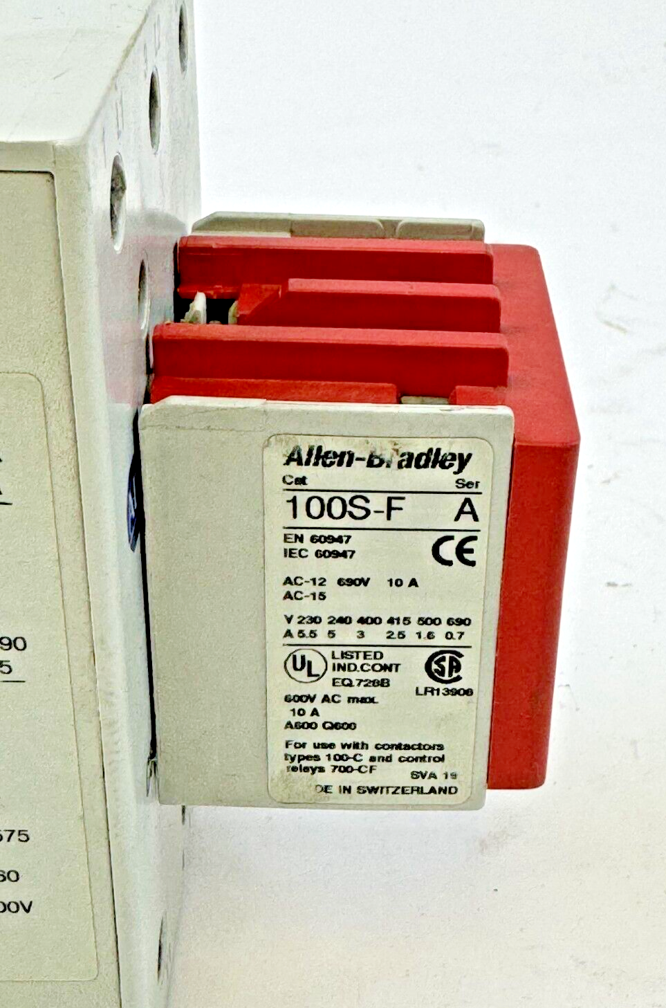 ALLEN-BRADLEY - 100S-C85DJ14C SER. A - SAFETY CONTACTOR - 24 VDC COIL, 85 A