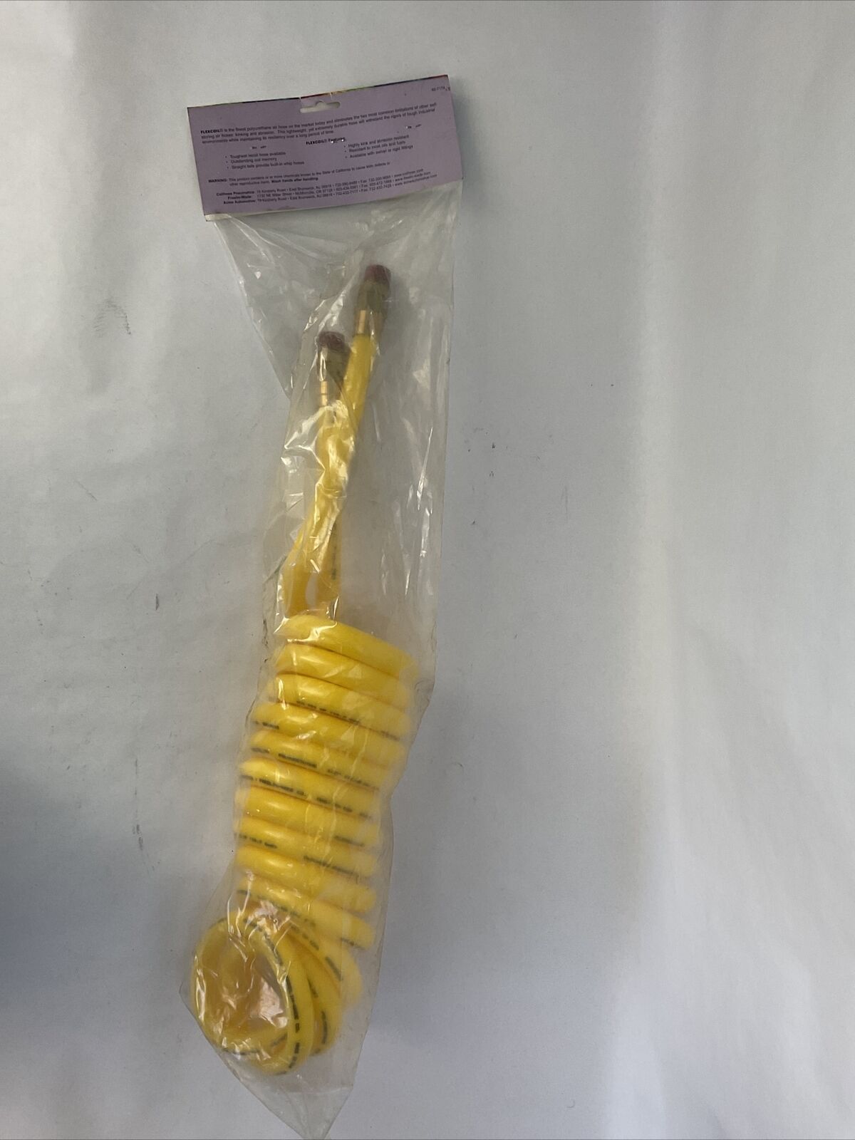 FREELIN WADE PR12-15B-Y FLEXCOIL 0.467" ID X 15 FT 1/2" MPT SWIVEL REUSABLE YLW