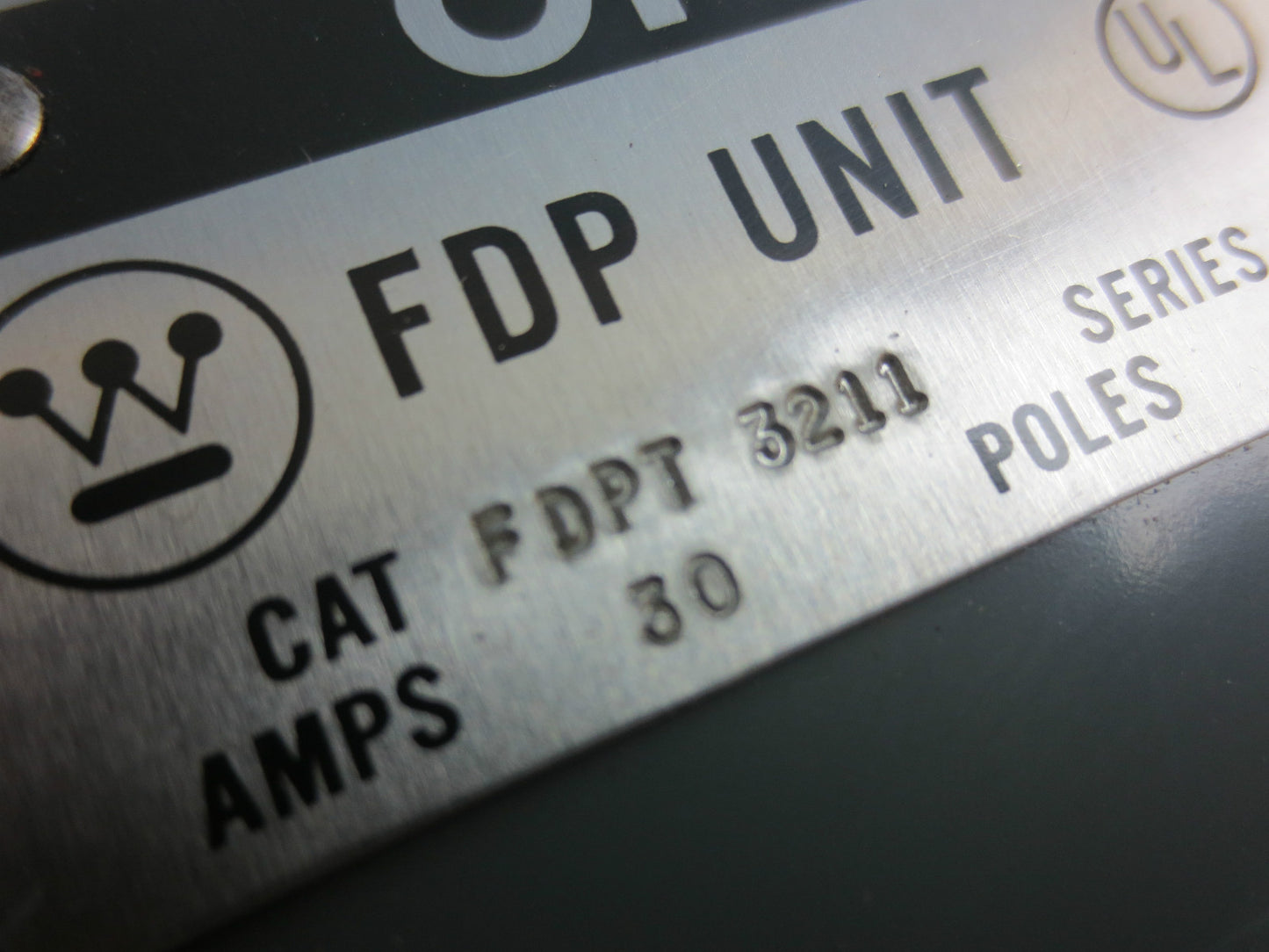 WESTINGHOUSE FDPT3211 FUSIBLE PANELBOARD SWITCH 240VAC 30A