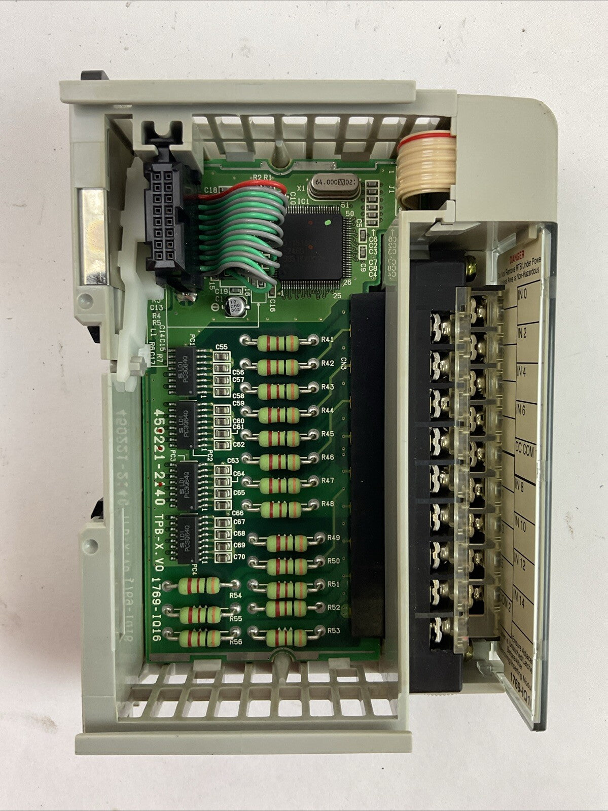 ALLEN BRADLEY 1769-IQ16 SER A REV 1 F/W REV 1.1 COMPAT I/O 16PT INPUT MODULE