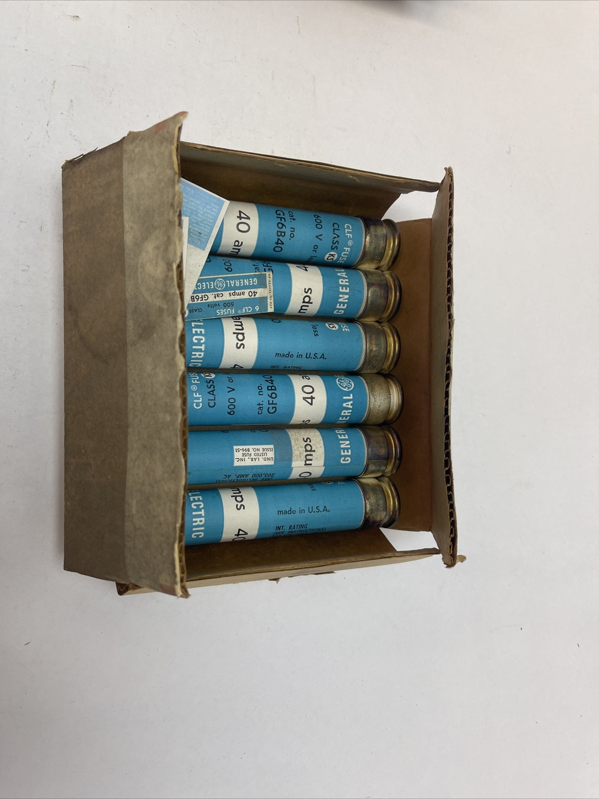 GE GF6B40 FUSE TYPE CLF 600V 40AMP (LOT OF 6)