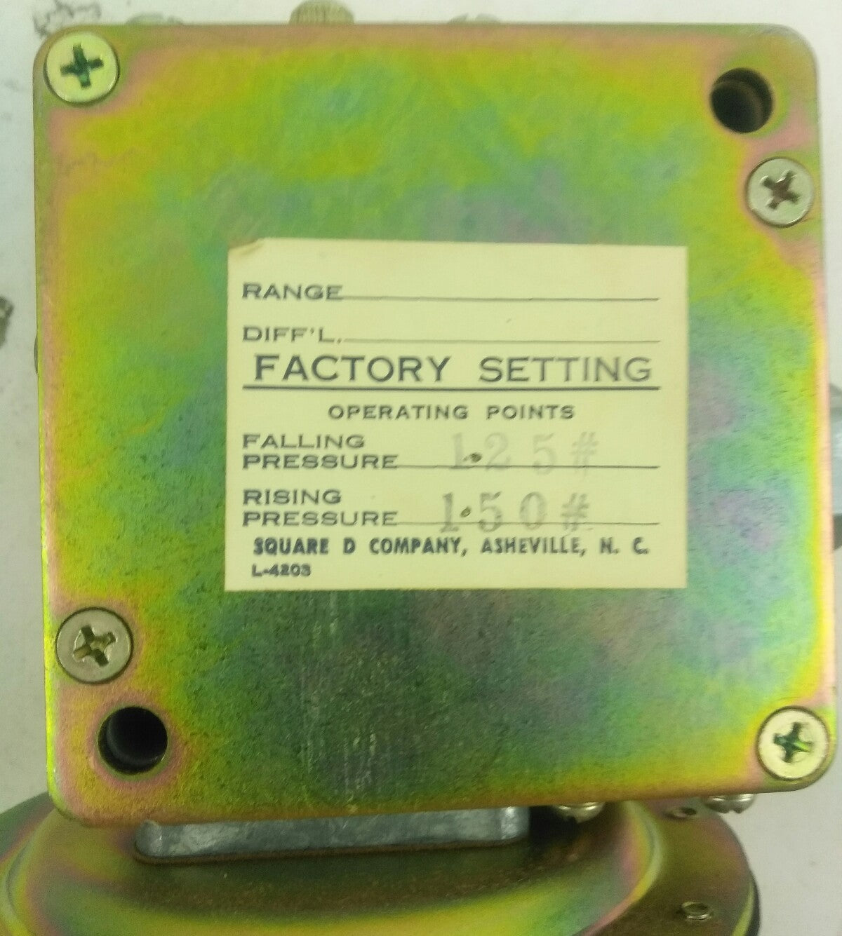 Square D INDUSTRIAL PRESSURE SWITCH CLASS 9012 TYPE AMV-1 NEW OPEN BOX