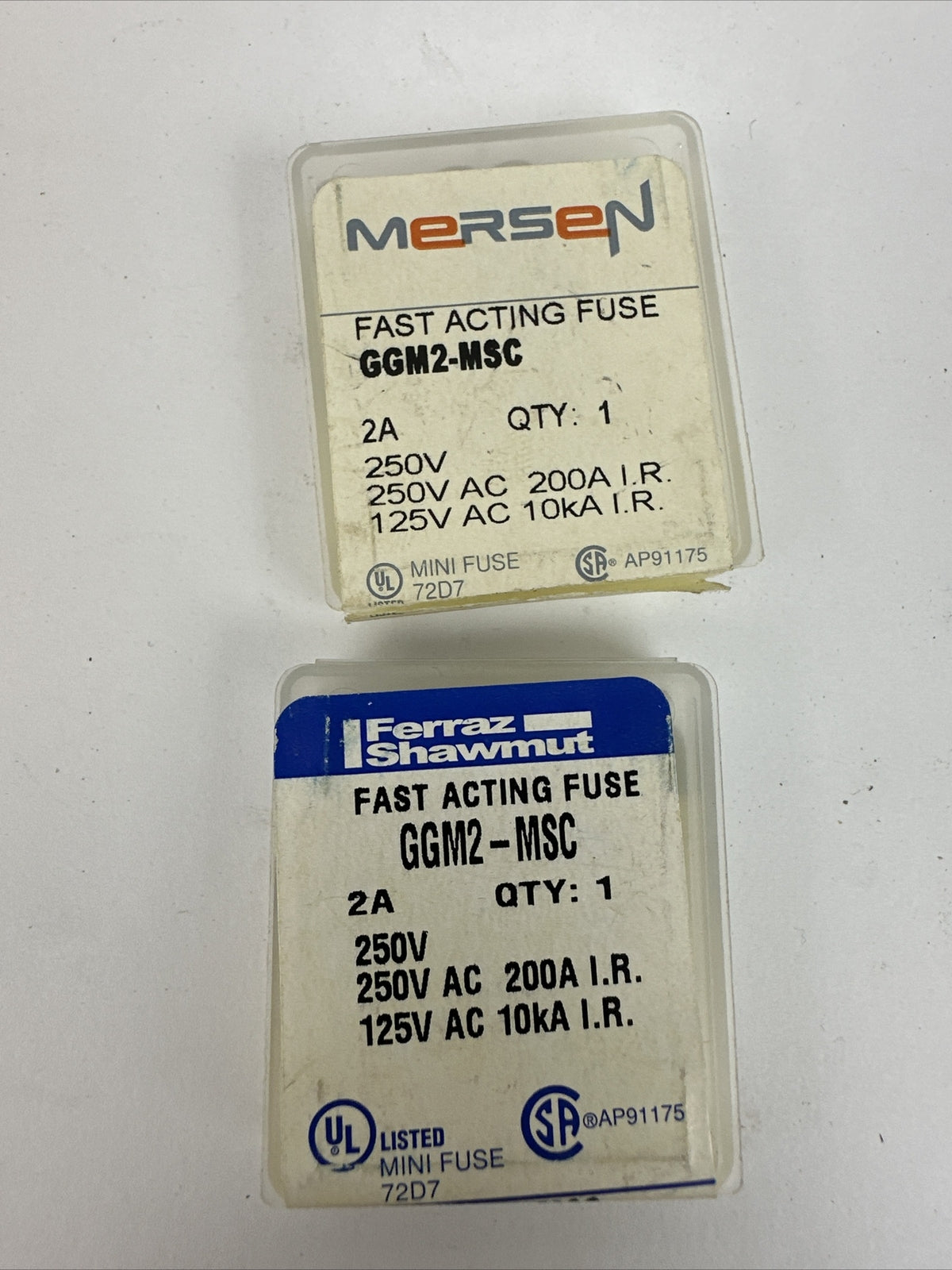 FERRAZ SHAWMUT MERSEN GGM2-MSC FAST ACTING FUSE (LOT OF 10)