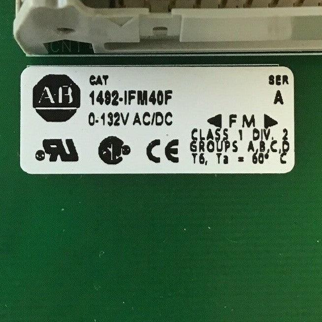 ALLEN BRADLEY 1492-IFM40F, INTERFACE MODULE, 40 POS. 132VAC