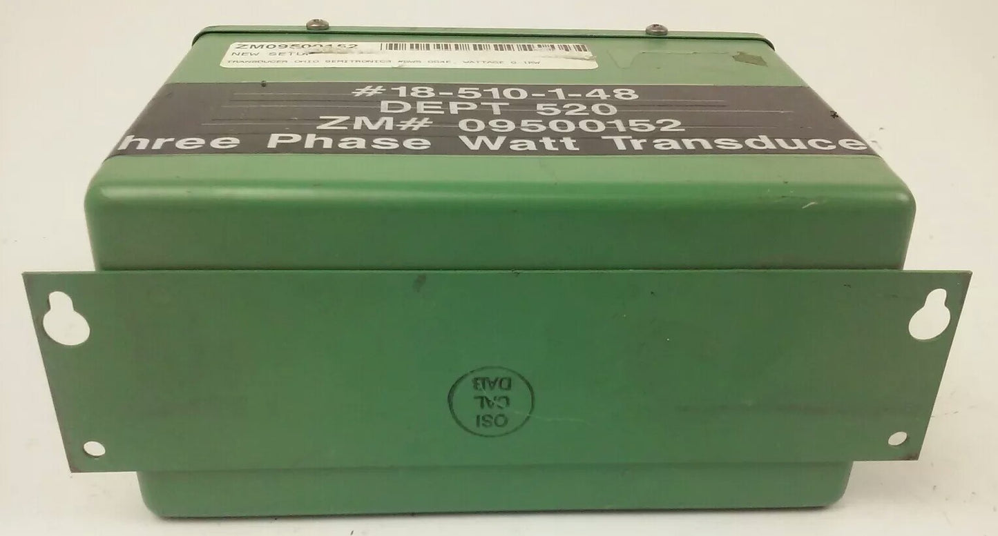 OHIO SEMITRONIC, GW5-004E AC WATT TRANDUCER, 3PH, 3W, TWO ELEMENT, 0-150V, 0-5A