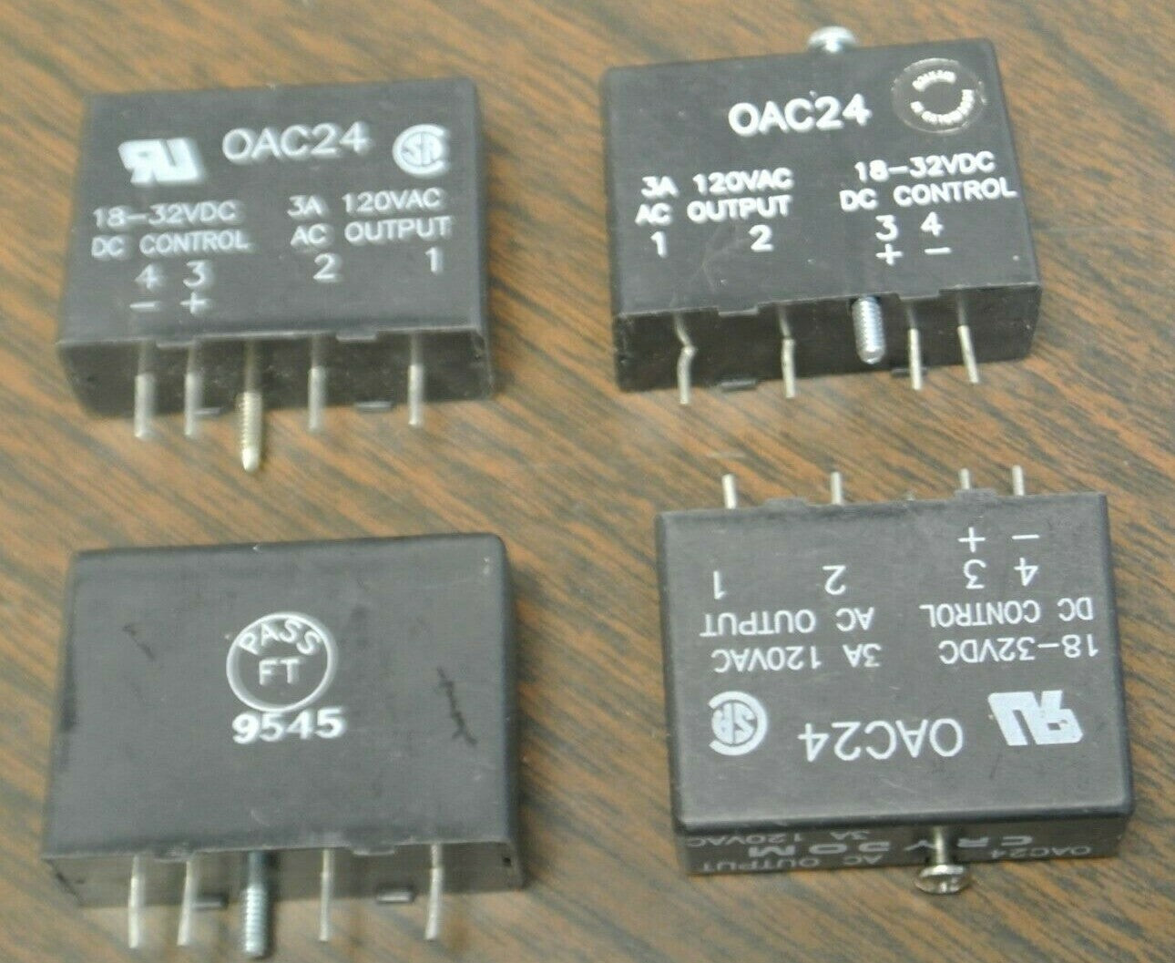 LOT of 4 / CRYDOM OAC24 AC OUTPUT MODULE / 3A 120VAC / 18-32VDC