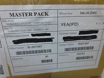 YASKAWA R--007497 RESISTOR 60W 10-OHM R-007497 REPLACEMENT PART - BOX of 50 NEW