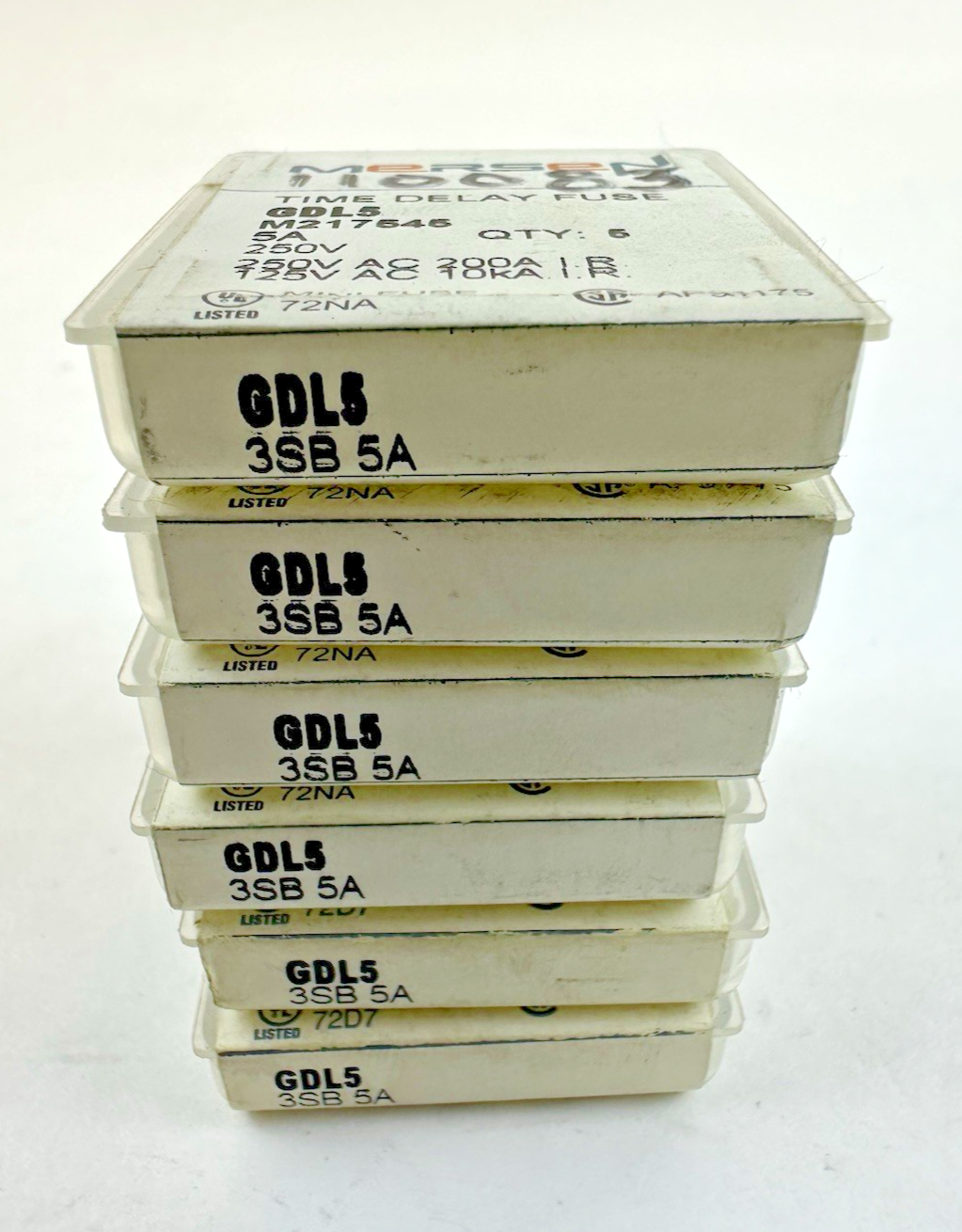 MERSEN GDL5 M217545 5A 250V SLOW TIME DELAY FUSE PACK OF 5 (LOT OF 6)