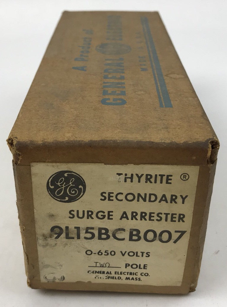 GE 9L15BCB007 Thyrite Secondary Surge Arrester 0-650 Volts 2 Poles