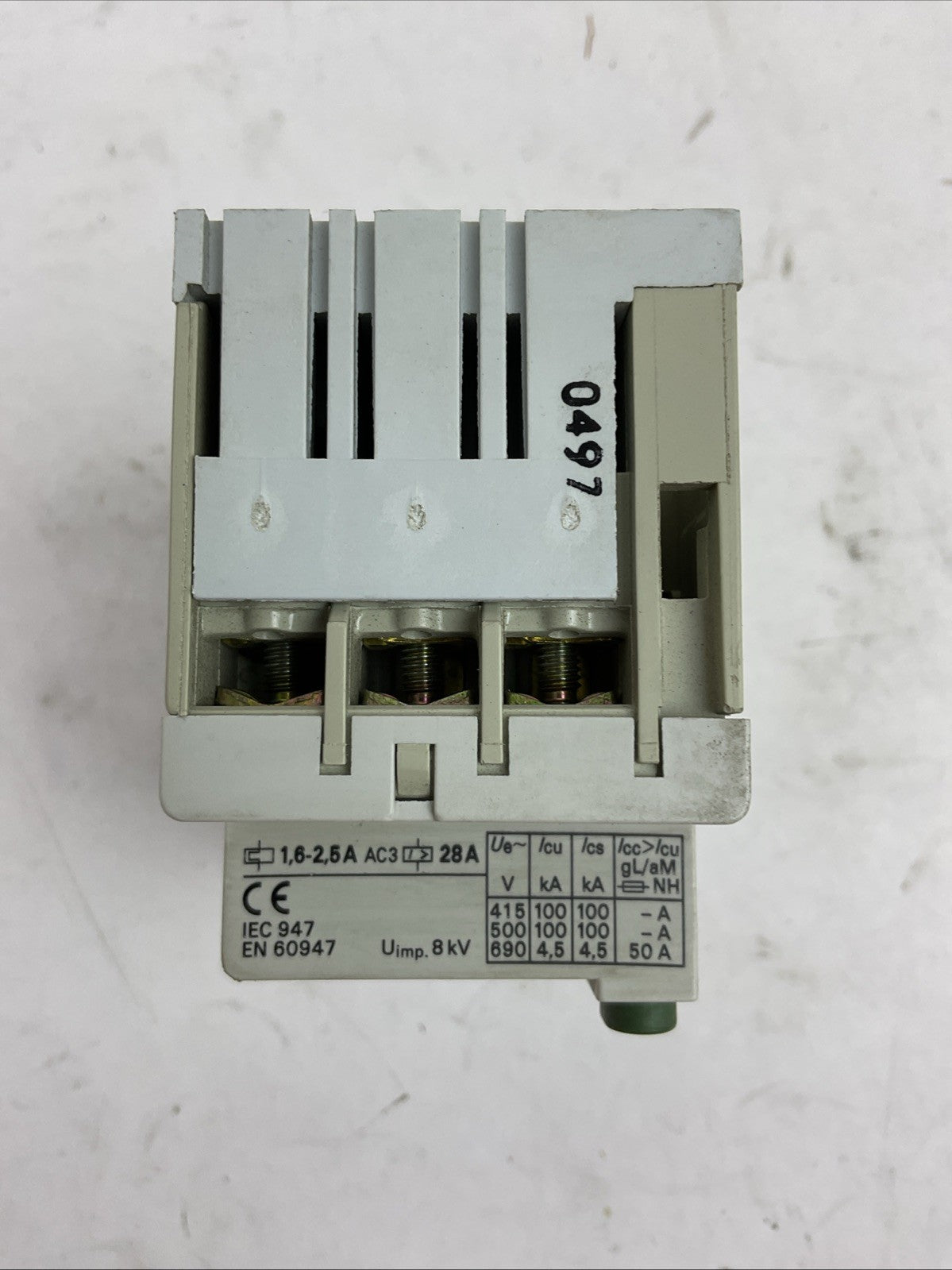 ALLEN BRADLEY 140-MN-0250 SER C MANUAL MOTOR STARTER 600V 3PH 1.5HP 1.6-2.5A