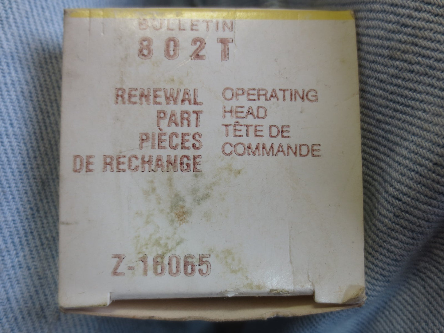 ALLEN-BRADLEY Z-16065 OPERATING HEAD ASSEMBLY - BULLETIN 802T - NEW SURPLUS