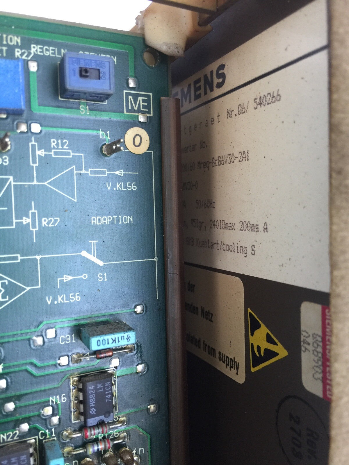 SIEMENS SIMOREG 6 RA 2625-6MV30-0 KOMPAKTGERAET COMPACT CONVERTER OUTPUT +-200V