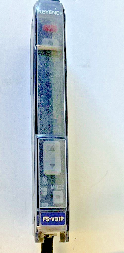 KEYENCE FS-V31P FIBER OPTIC PHOTOELECTRIC SENSOR 12-24VDC 30V 100MA **CORD CUT**
