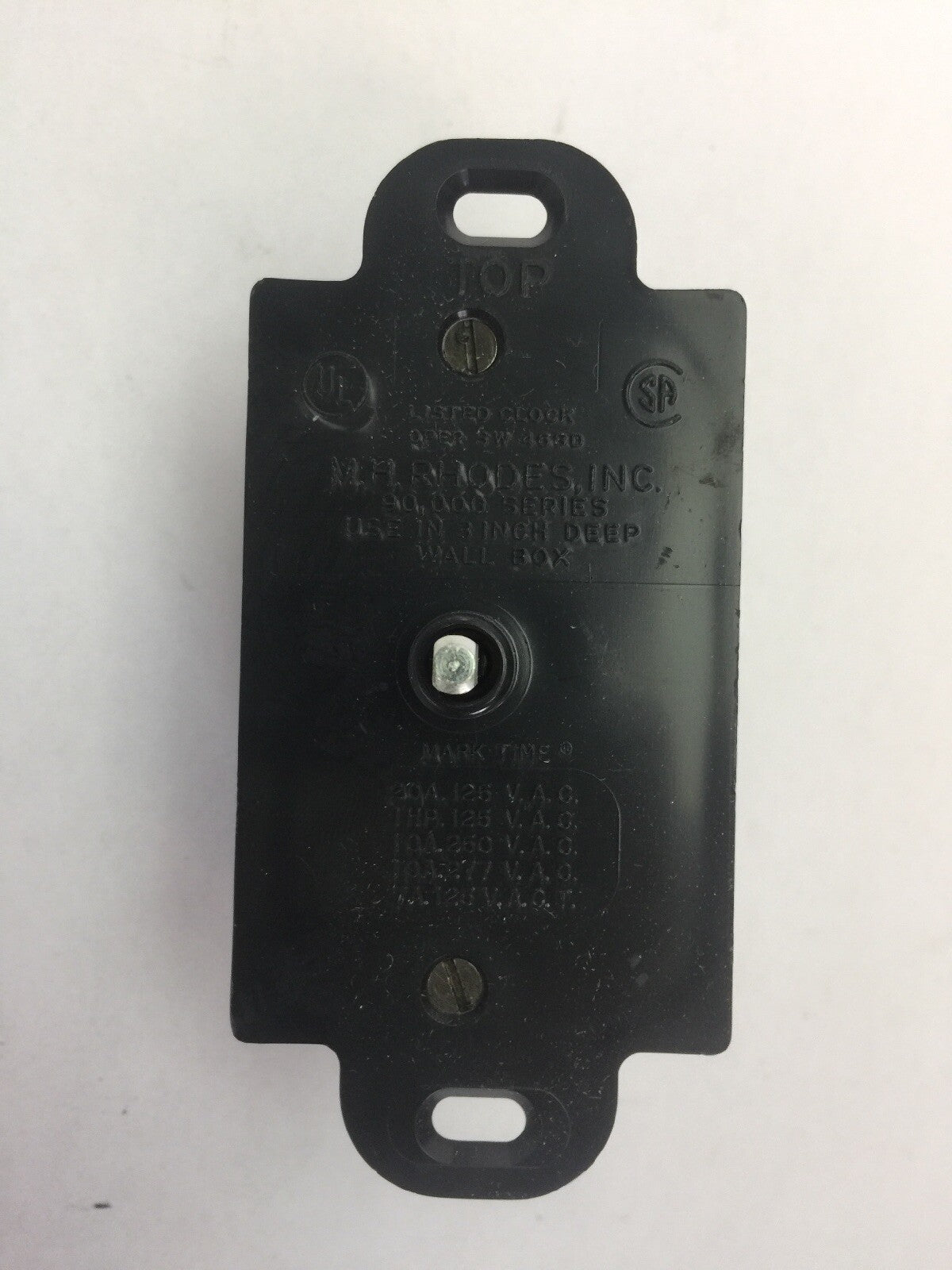 MARKTIME 90008 WALL BOX TIME SWITCH 60 MIN OFF TYPE WITHOUT HOLD 22A 125VAC 1HP