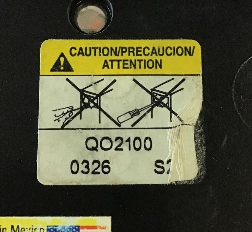SQUARE D QO2100 CIRCUIT BREAKER 100A 120/240VAC 50/60HZ