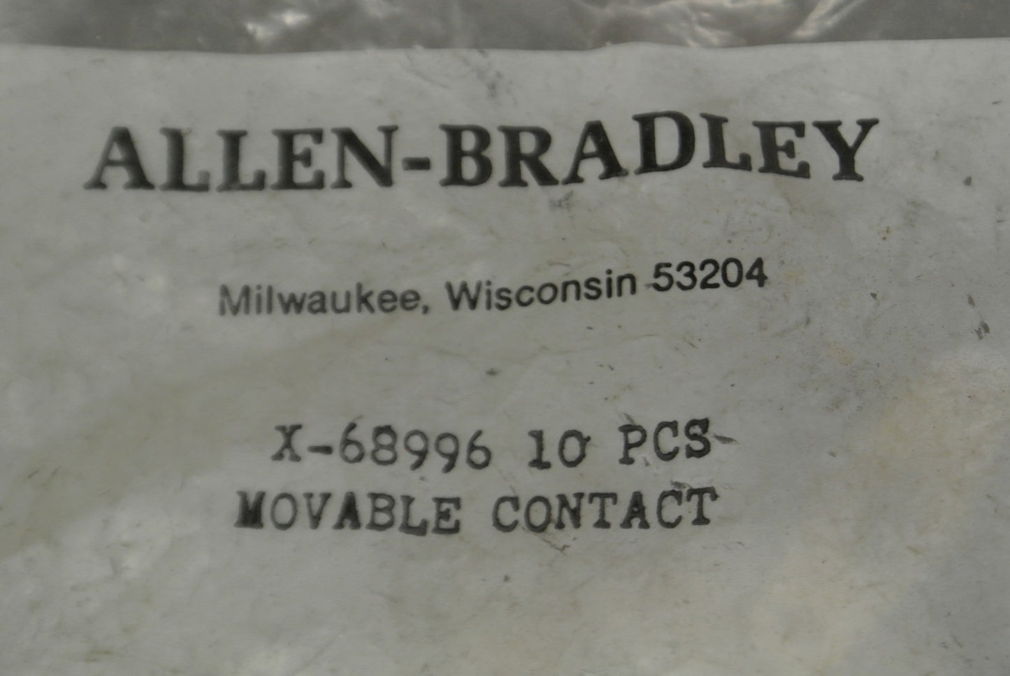 BAG of 10 / ALLEN-BRADLEY X-68996 MOVABLE CONTACT KIT / NEW SURPLUS