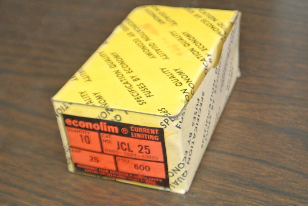 ECONOMY / ECONOLIM JCL25 FUSE / 25A / 600V / NEW SURPLUS / EACH