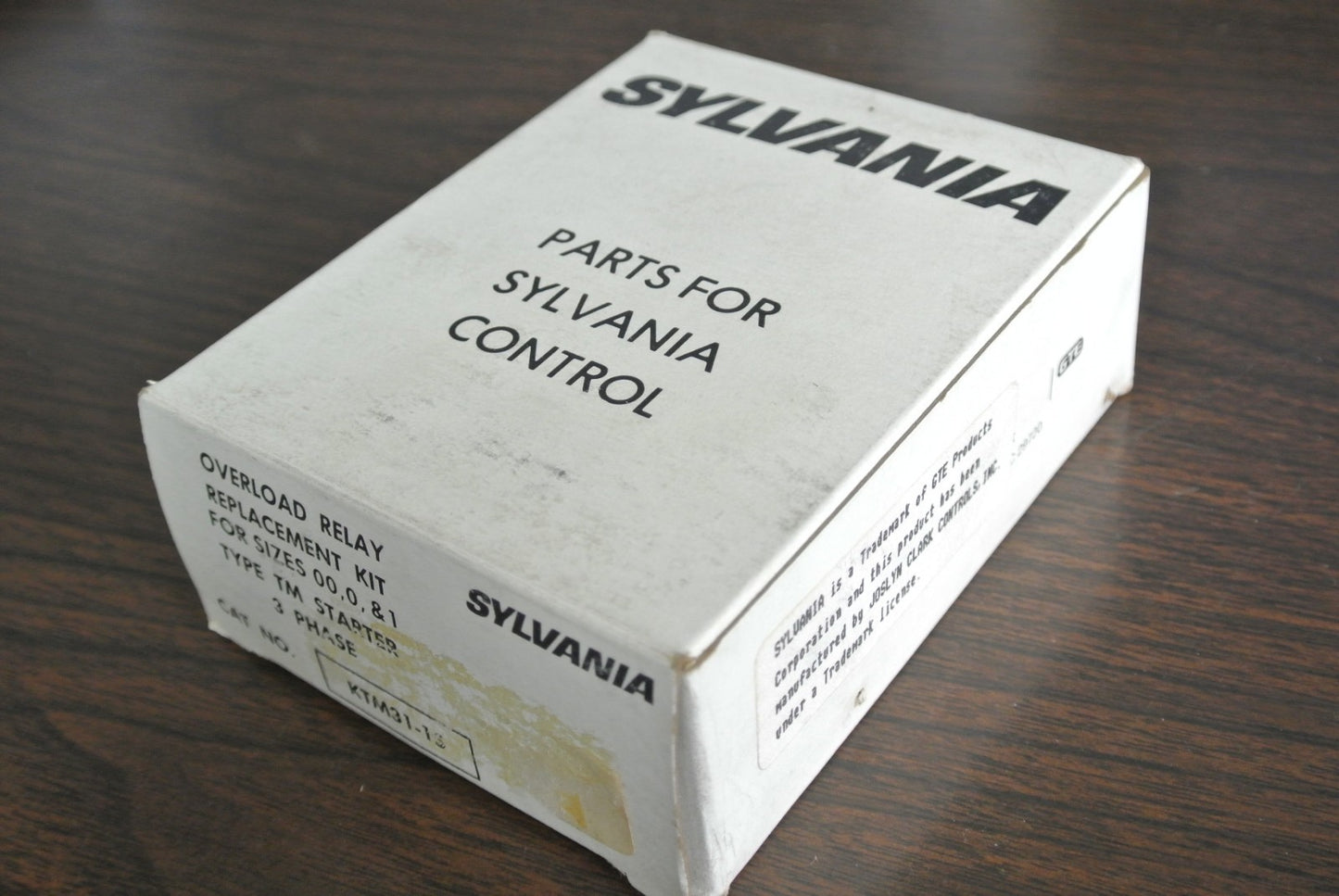 SYLVANIA KTM31-15 OVERLOAD RELAY REPLACEMENT KIT SIZES 00, 0, & 1 - NEW SURPLUS