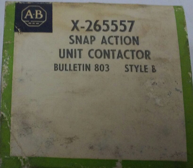 ALLEN BRADLEY X-265557 Snap Action Unit Contactor (NEW IN BOXPD