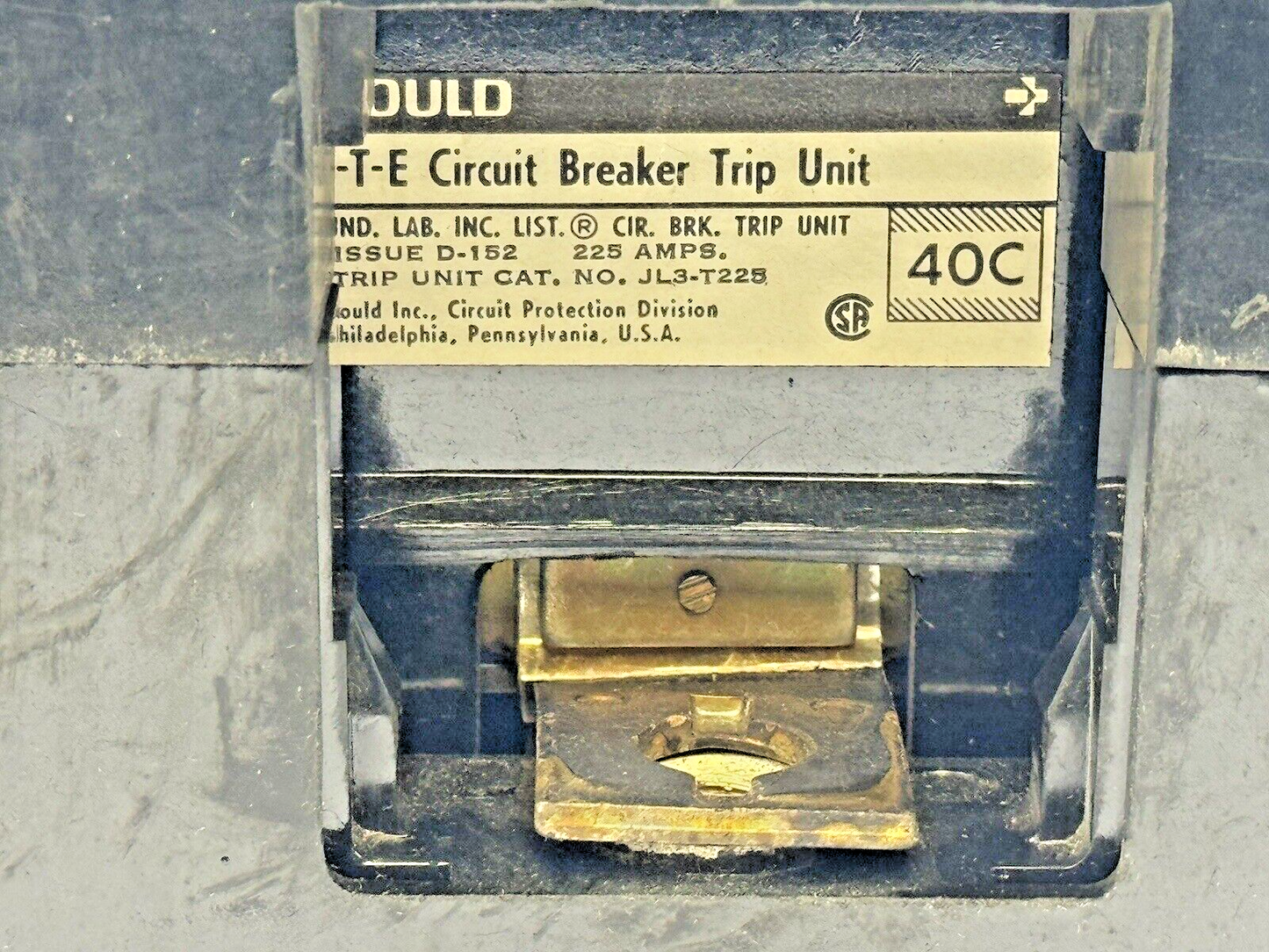 ITE / GOULD - JKL-B225 - CIRCUIT BREAKER W/225 A TRIP UNIT - 3 POLE/225A/600 VAC