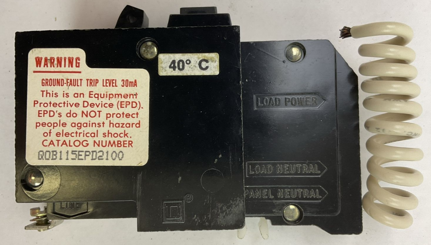 SQUARE D QOB115EPD2100 15AMP 120/240VAC 1POLE