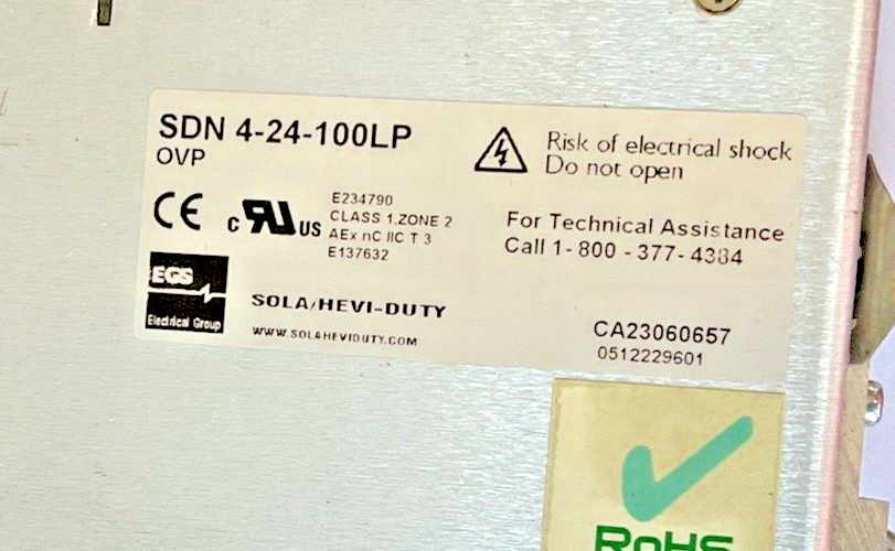 SOLA/HEVI-DUTY SDN 4-24-100LP 115/230VAC 2.1/1A 50/60HZ
