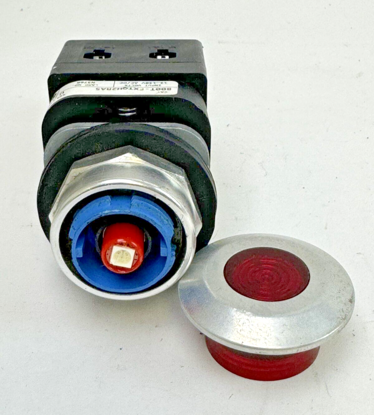 ALLEN-BRADLEY - 800T-FXTQH2RA5 SER. U - RED MUSHROOM PUSH/PULL BUTTON W/ BLOCK