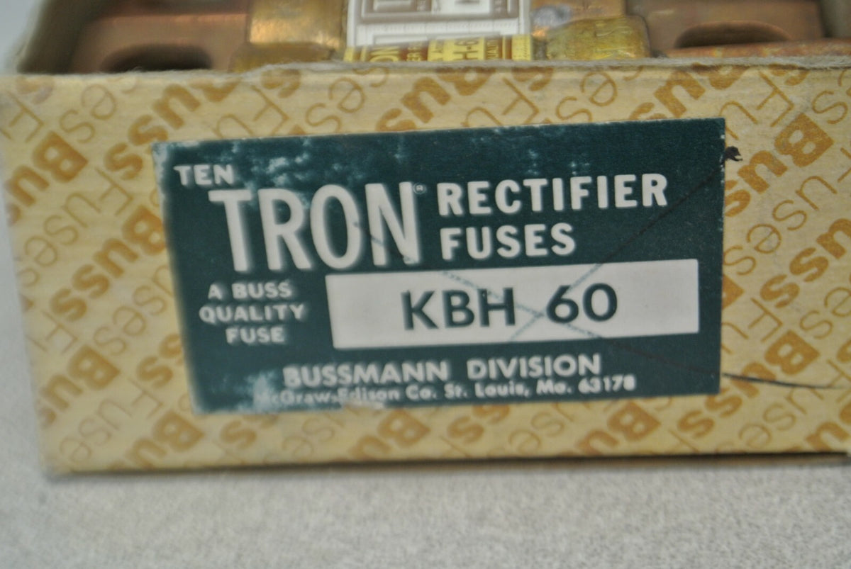 BUSSMANN / TRON KBH60 RECTIFIER FUSE / 500V / 60A / NEW SURPLUS