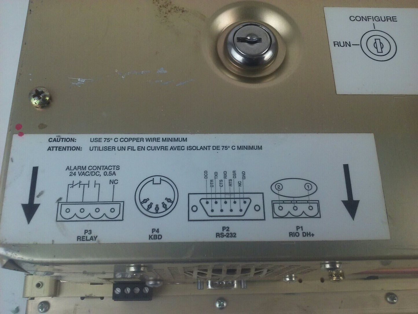 ALLEN BRADLEY 2711E-T10C6 SER. D REV. E PANELVIEW 1000E TERMINAL FRN 5.16