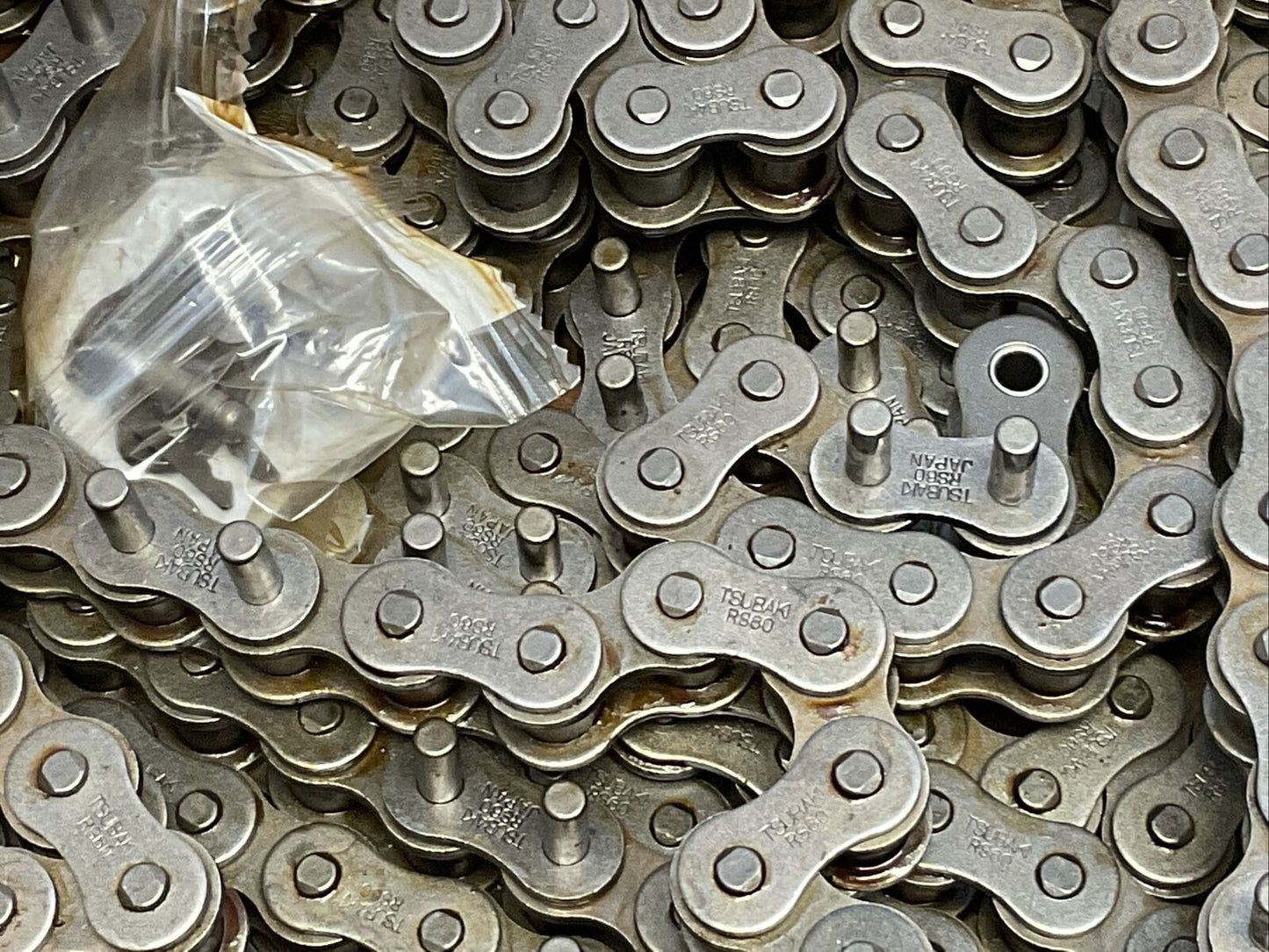 US TSUBAKI 60 RIVETED 16L/D-3 400 PIT INCL C/L 1 STRAND 25 FEET CHAIN RS60