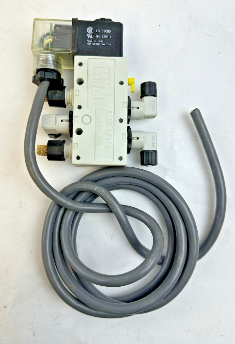 REXROTH R434001963 SERIES 740 PNEUMATIC SOLENOID AIR VALVE 110VAC 50/60HZ 150 PS
