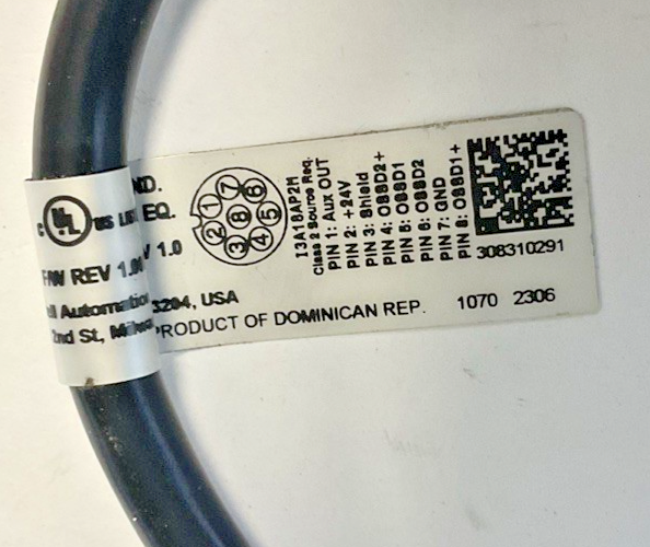 ALLEN BRADLEY 44N-Z21S17H CONTACT SWITCH SER.B SENSAGUARD F/WREV:1.005 H/WREV:1