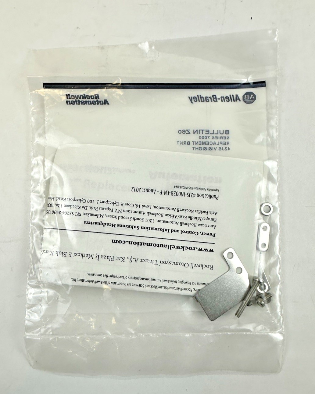 ALLEN-BRADLEY BULLETIN Z60 SERIES 7000 REPLACEMENT BRACKET 60-BJS-R7K SER. A