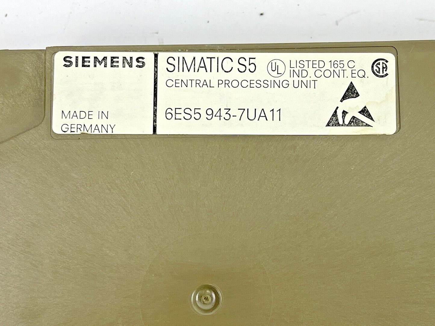 SIEMENS - 6ES5 943-7UA11 - CENTRAL PROCESSING UNIT MODULE - SIMSATIC S5