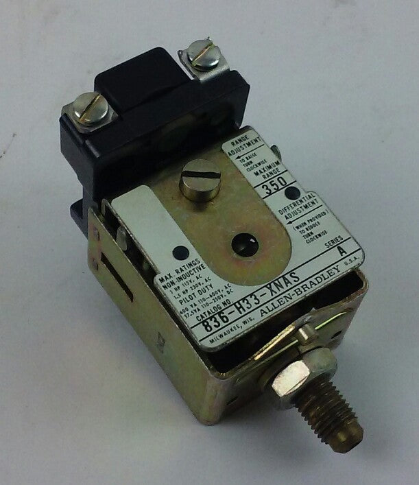 ALLEN BRADLEY 836-H33-XNAS Ser. A PRESSURE SWITCH (GREAT CONDITION)