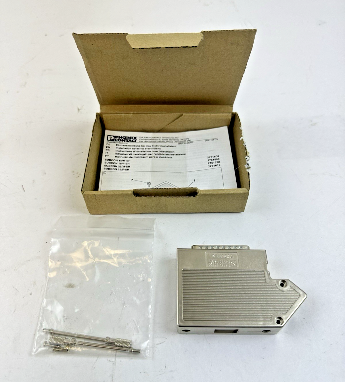PHOENIX CONTACT D-SUB STANDARD CONNECTOR 2761622 SUBCON 25/M-SH