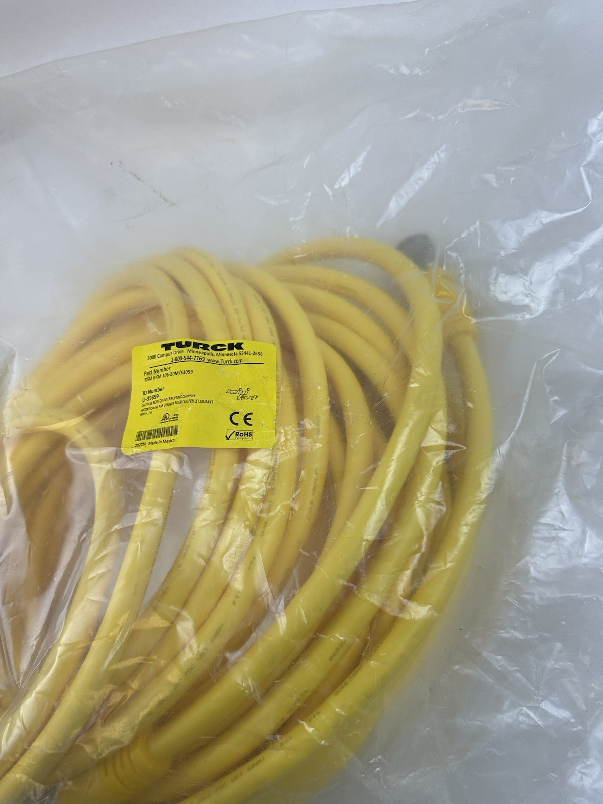 TURCK RSM RKM 106-20M/S3059 MINIFAST DOUBLE-ENDED CORDSET U-35659