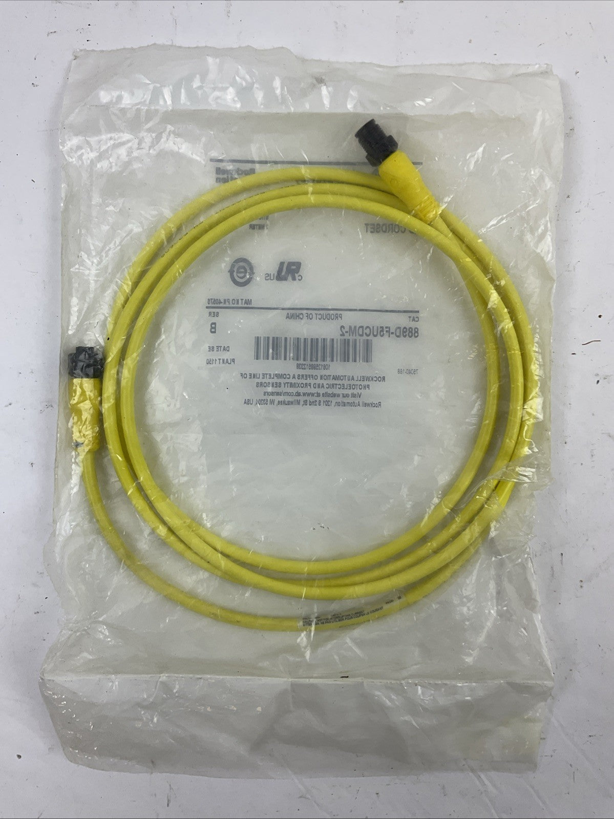 ALLEN BRADLEY 889D-F5UCDM-2 QD CORDSET 5 PIN DC MICRO STRAIGHT 2 METER SER B