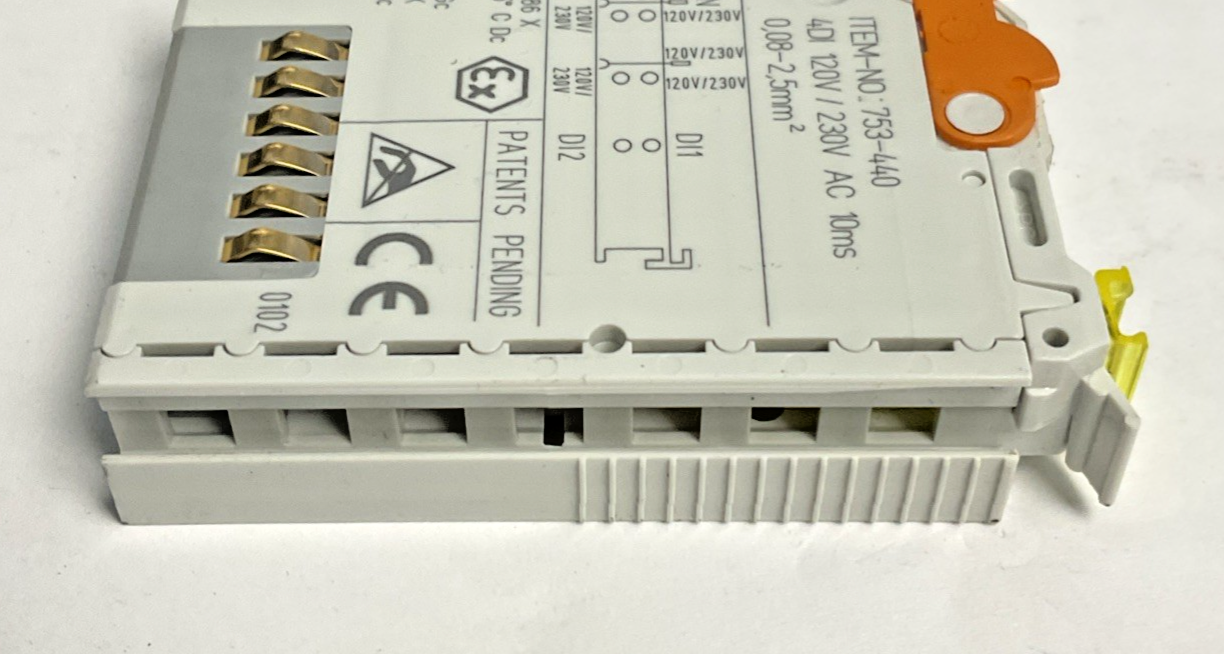 WAGO 753-440 DIGITAL INPUT MODULE 120V/230VAC 10MS 4DI