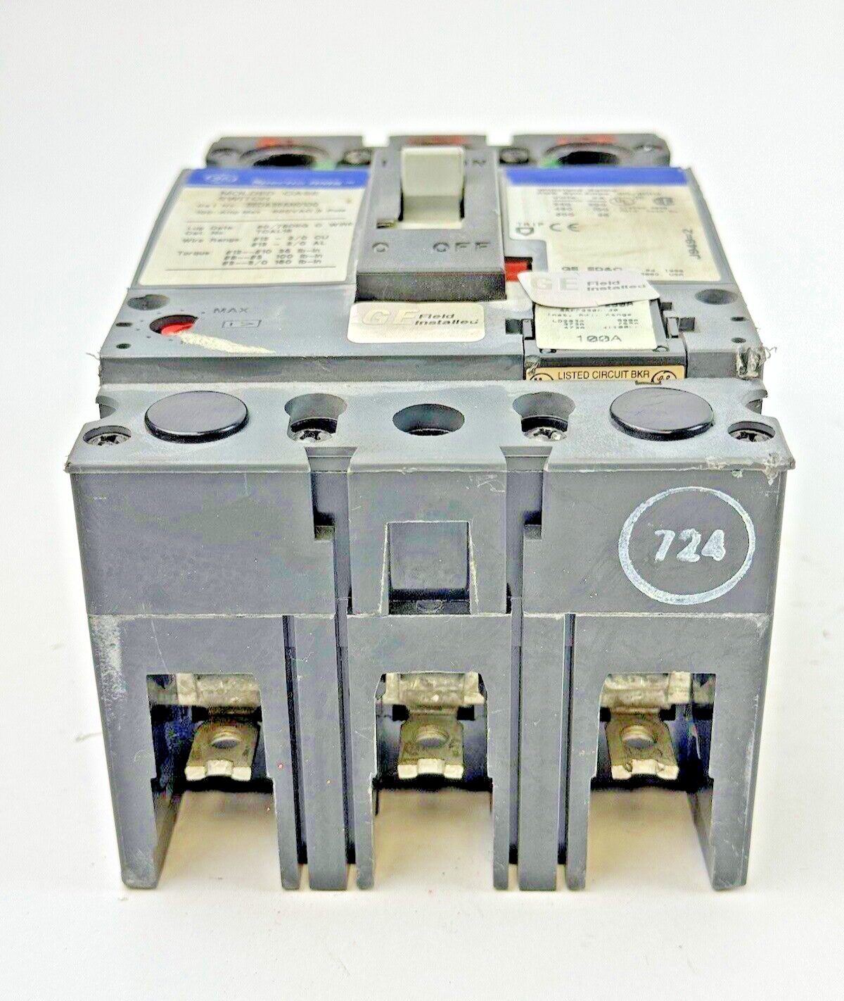 GE - SEDA36AN0100 - SPECTRA CIRCUIT BREAKER - 3 POLE/100A/600VAC W/ 100A TRIP
