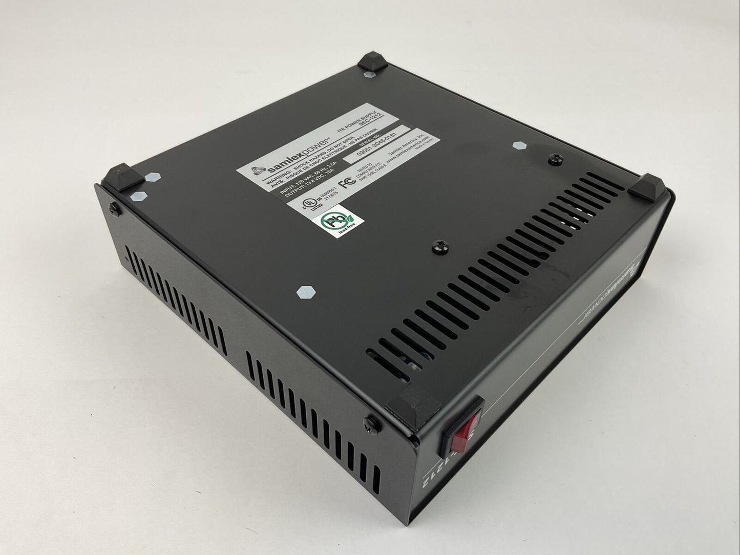 SAMPLEX POWER SEC-1212 SWITCH MODE DC POWER SUPPLY 10AMPS 13.8VDC