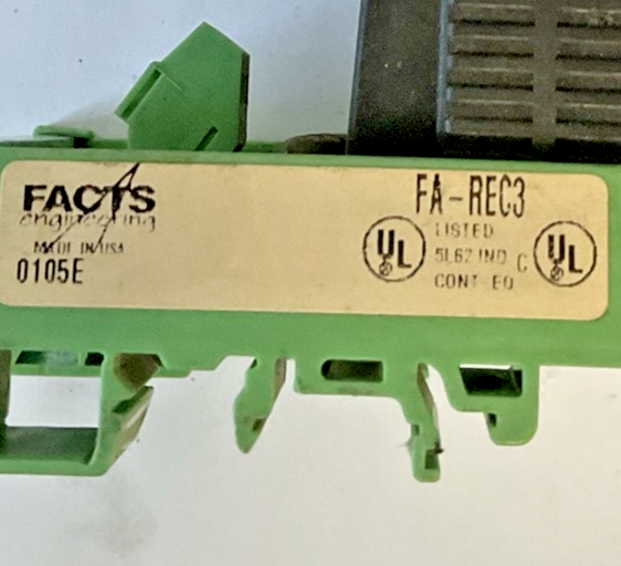 FACTS ENGINEERING FA-REC3 3 PLUG 3 RECEPTABLE 94V-0 14-12AWG 125VAC 15A